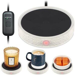 Coffee Mug Warmer Desk Electric Cup Candle Warmer Auto Shut Off Timer Home